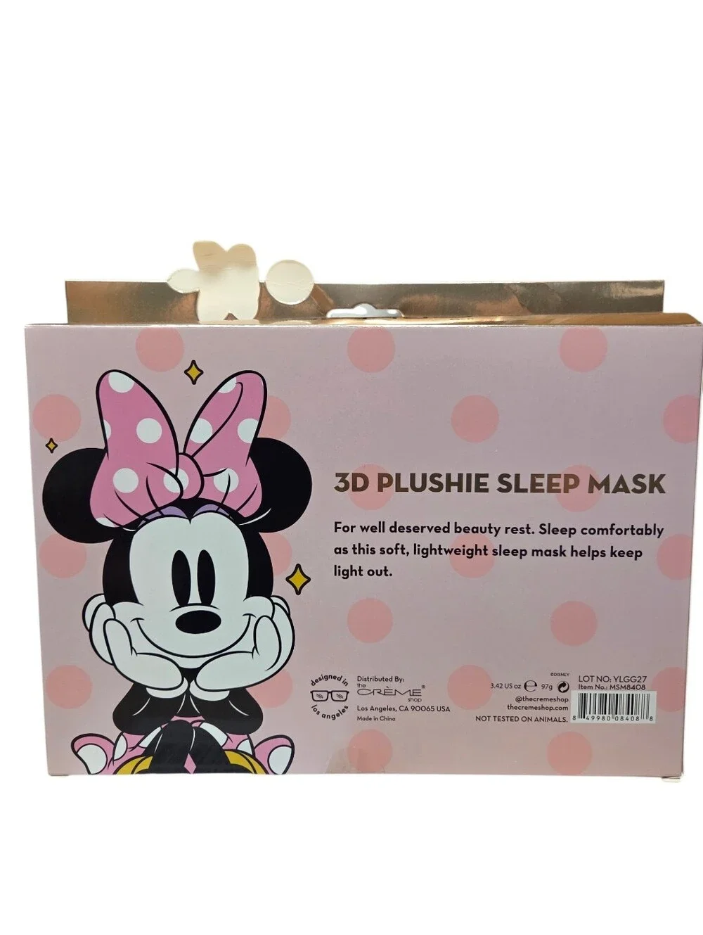 The Creme Shop Disney Minnie Mouse 3D Sleep Mask Nwt